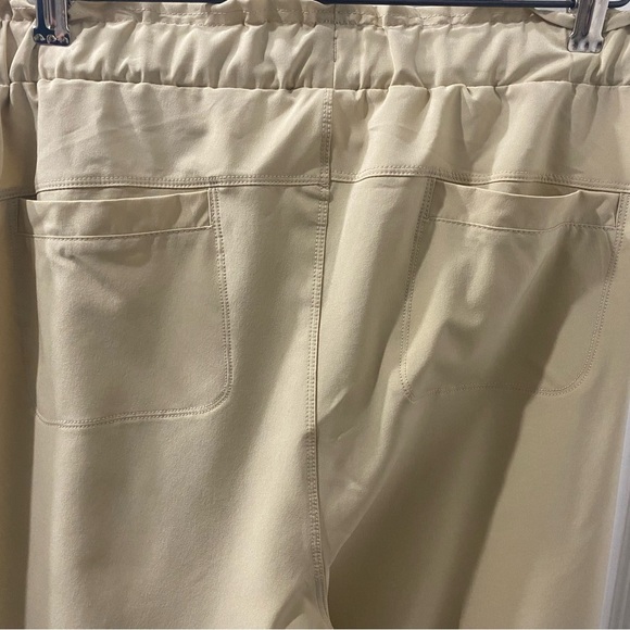 Aparna Athleisure Tie Waist Joggers - Tan - Size Small - Picture 5 of 5